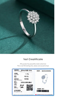 KissICON Modian 925 Sterling Silver Classic Sparkling Simple CZ Finger Ring Platinum Plated Wedding Jewelry For Women Anniversary Gift