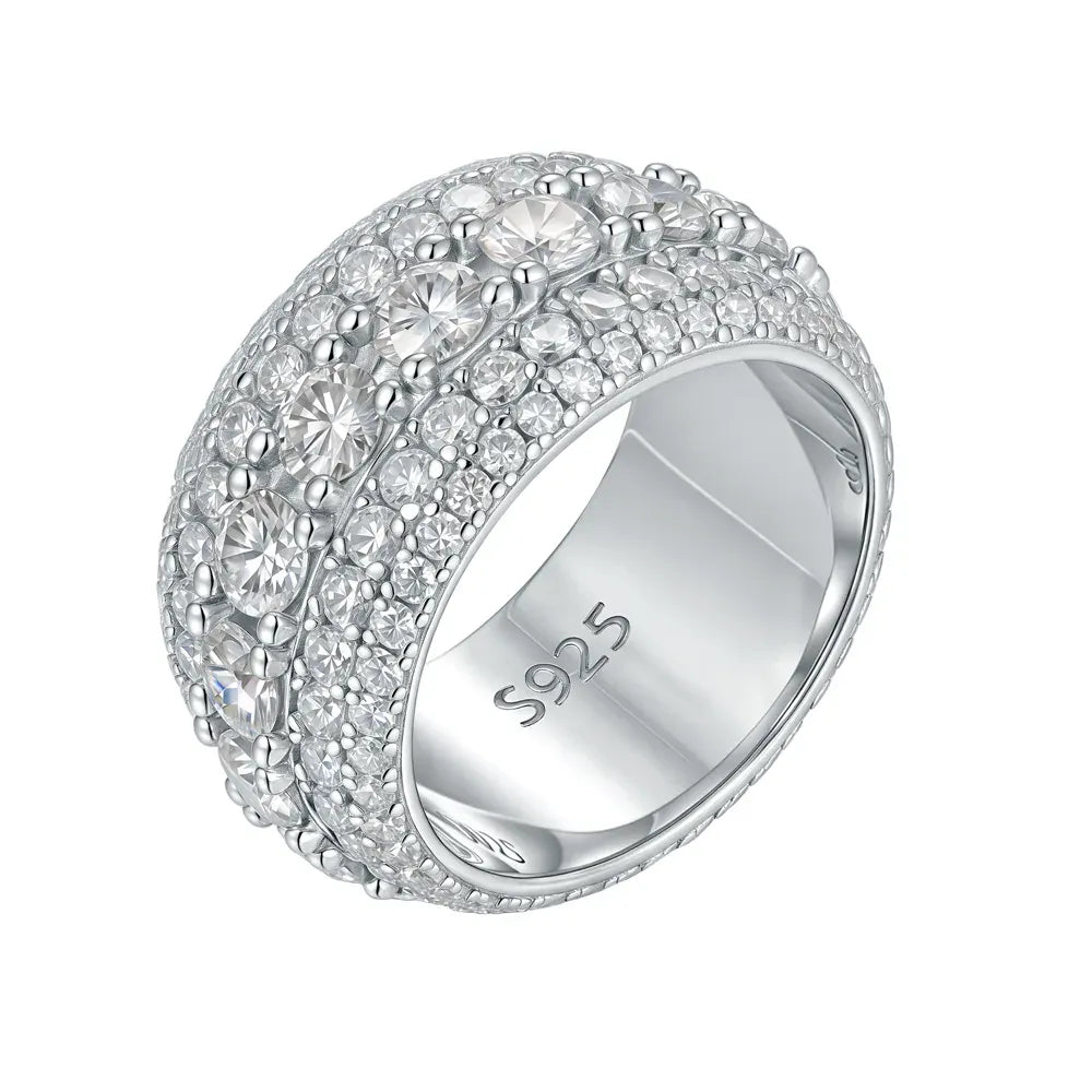 KissICON Moissanite Ring 2 / 6 SY Brand Jewelry 925 Sterling Silver Ring D VVS Moissanite Diamond Wedding Rings for Women Men 18K Gold Plated Fine Jewelry