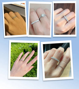 KissICON Moissanite Ring – Honeycomb 925 Silver
