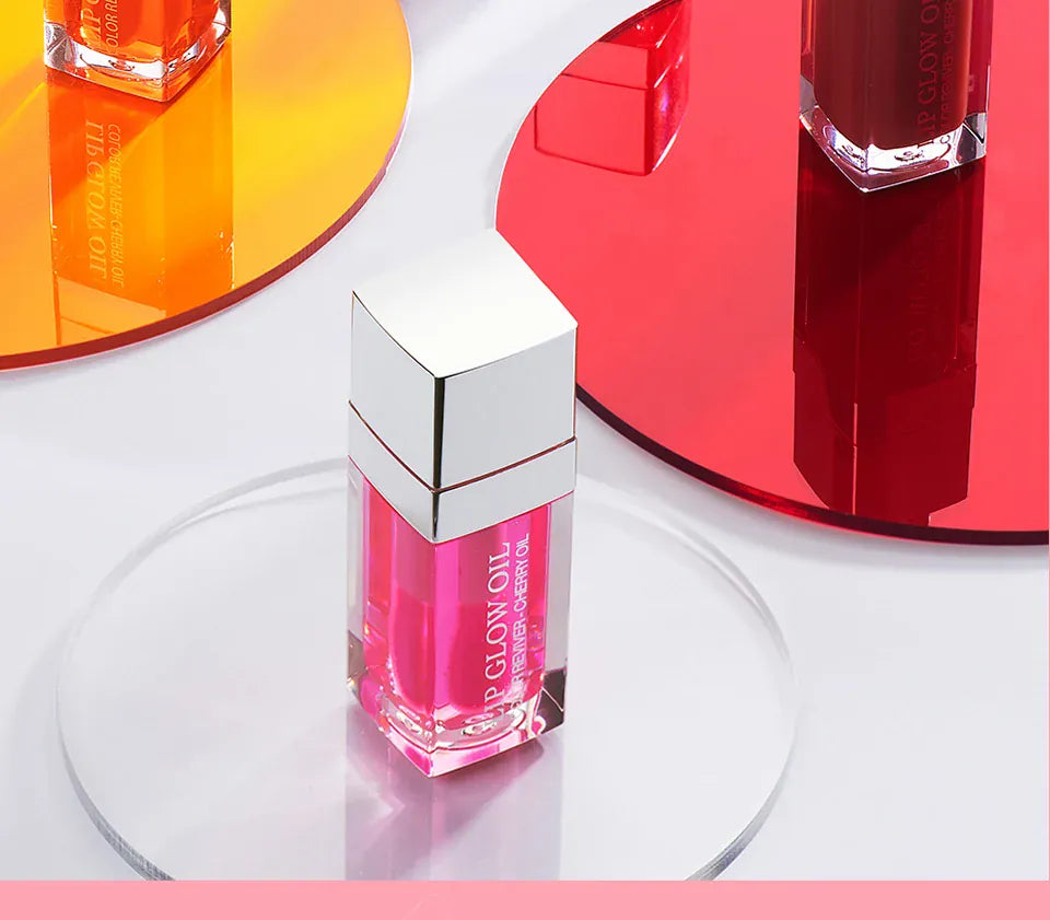 KissICON Moisturizing Lip Balm Lip Glow Oil Pink Plumping