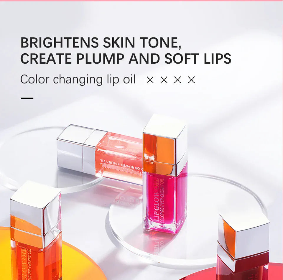 KissICON Moisturizing Lip Balm Lip Glow Oil Pink Plumping