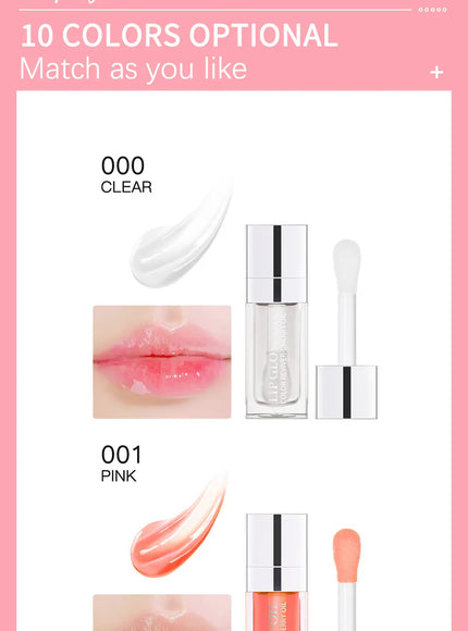 KissICON Moisturizing Lip Balm Lip Glow Oil Pink Plumping