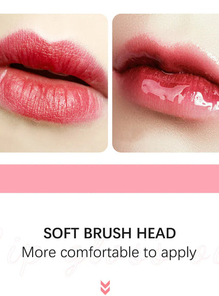 KissICON Moisturizing Lip Balm Lip Glow Oil Pink Plumping