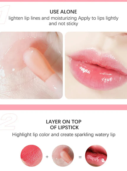 KissICON Moisturizing Lip Balm Lip Glow Oil Pink Plumping