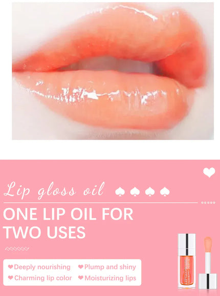 KissICON Moisturizing Lip Balm Lip Glow Oil Pink Plumping