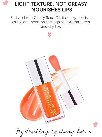 KissICON Moisturizing Lip Balm Lip Glow Oil Pink Plumping