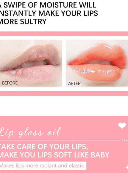 KissICON Moisturizing Lip Balm Lip Glow Oil Pink Plumping
