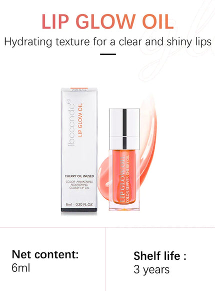 KissICON Moisturizing Lip Balm Lip Glow Oil Pink Plumping