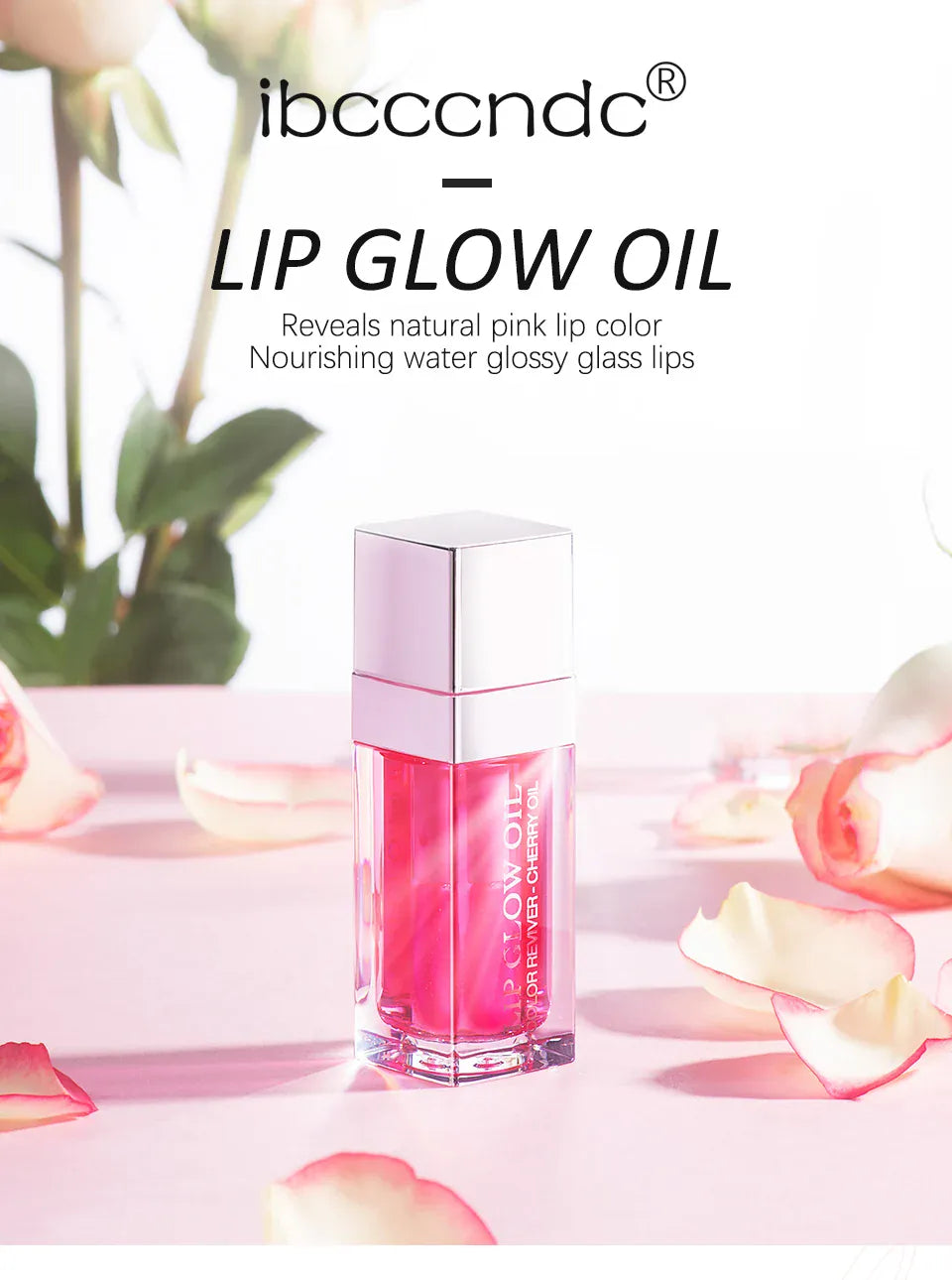 KissICON Moisturizing Lip Balm Lip Glow Oil Pink Plumping