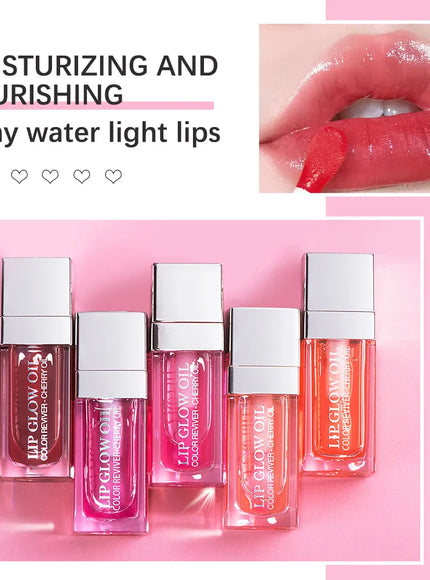 KissICON Moisturizing Lip Balm Lip Glow Oil Pink Plumping