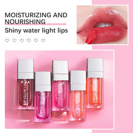 KissICON Moisturizing Lip Balm Lip Glow Oil Pink Plumping
