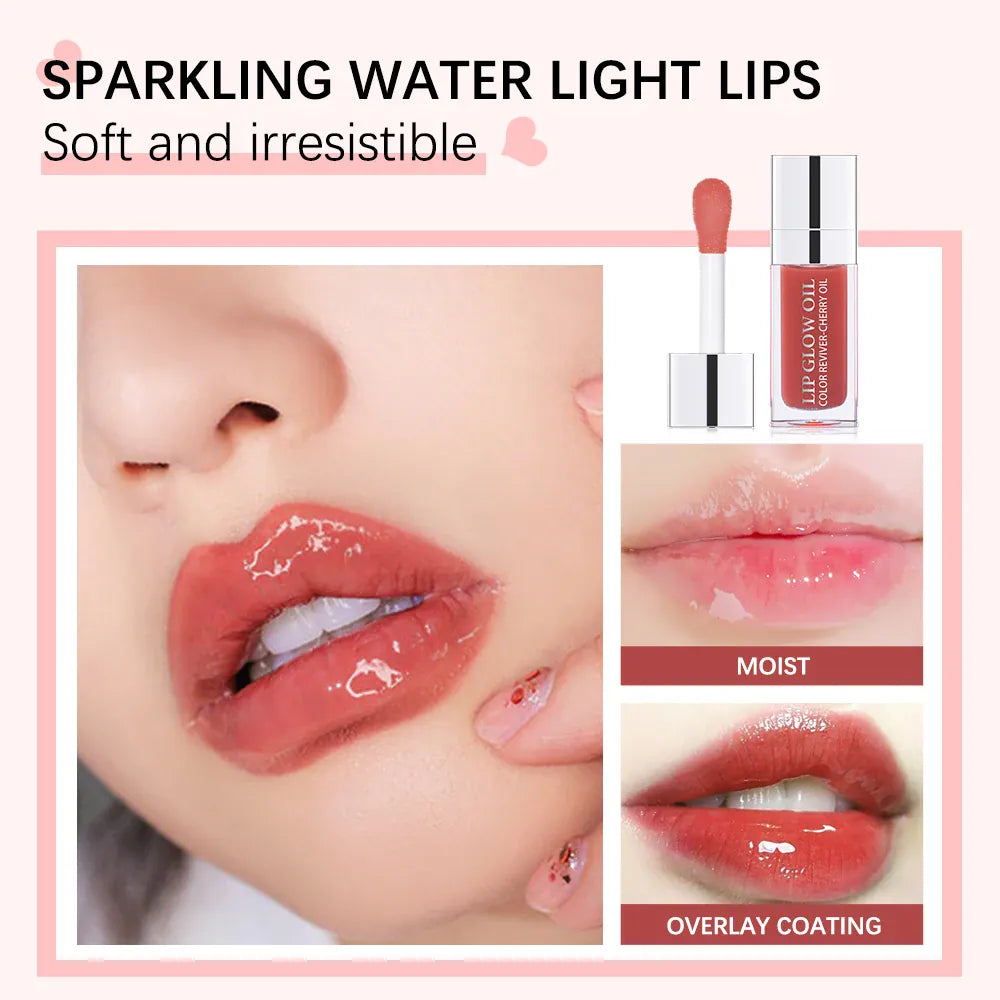 KissICON Moisturizing Lip Balm Lip Glow Oil Pink Plumping