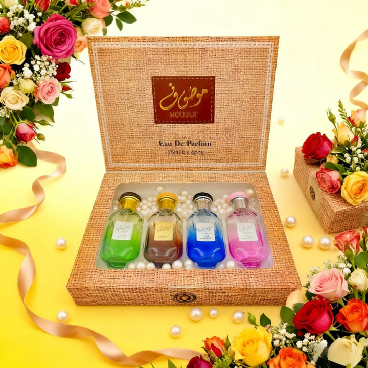 Wood Flower Citrus Jasmine Sandalwood 4bottle Perfume