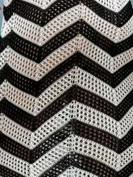 KissICON Moxdo Curve Colorblock Chevron Beach Skirt