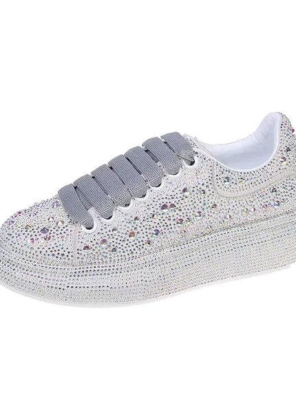 KissICON Footwear MULTI / 40 Luxury Rhinestone Platform Fashion Sneakers for Women
