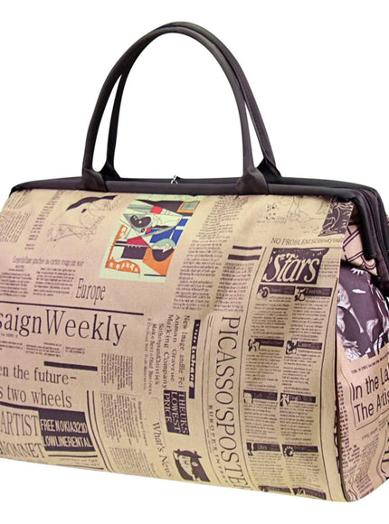 KissICON Multi color / One Size Women's Waterproof Handbag – Travel Newspaper Printed