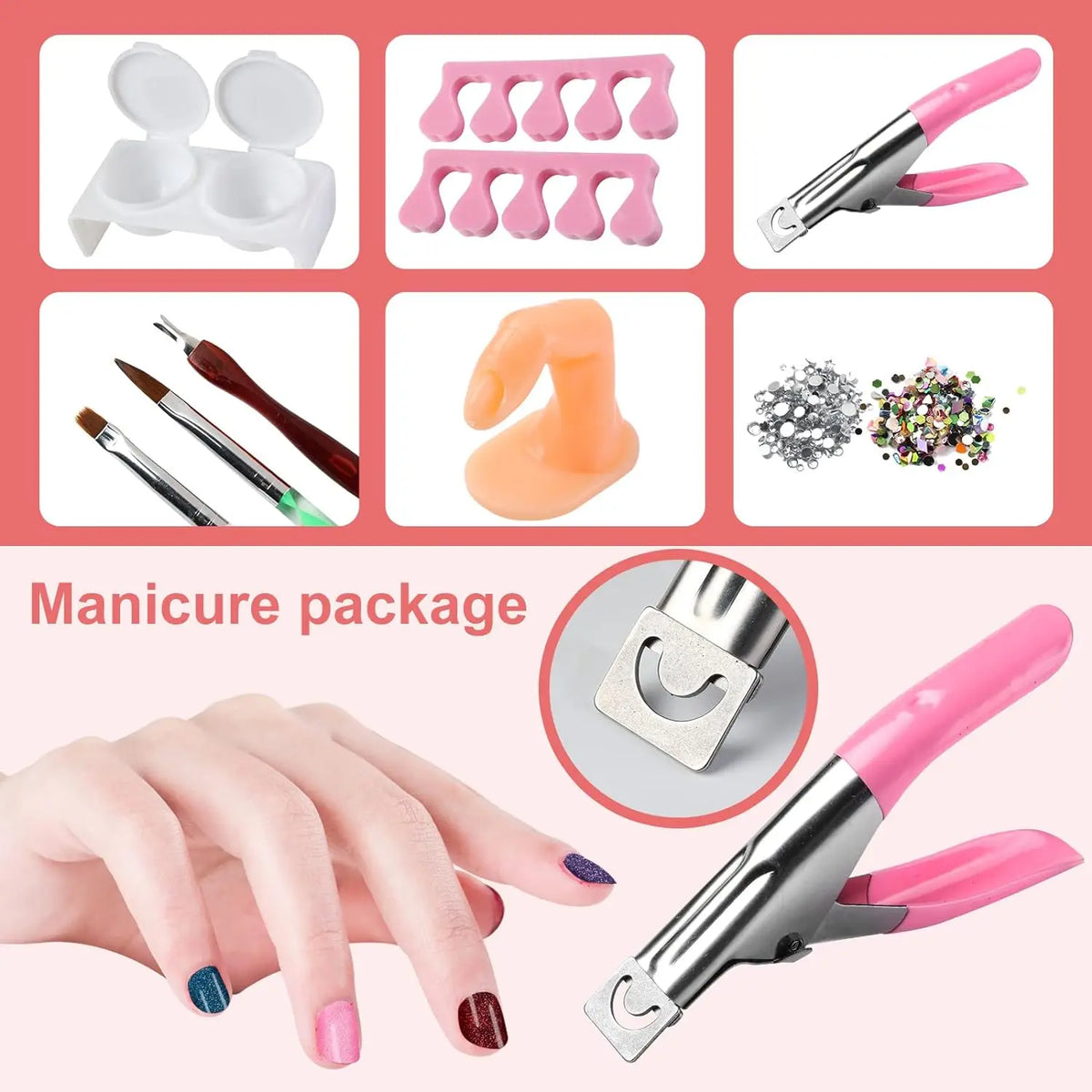 KissICON MULTI KissIcon Acrylic Nail Kit 12 Glitter Powder -