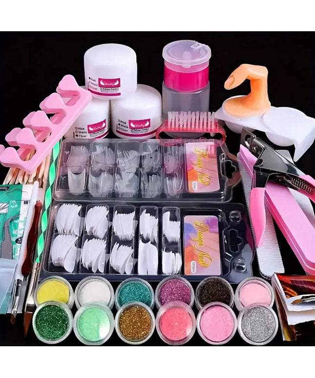 KissICON MULTI KissIcon Acrylic Nail Kit 12 Glitter Powder -