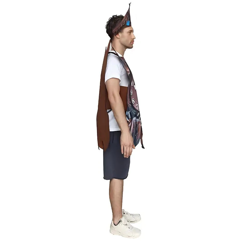 KissICON MULTI / One Size Adult Halloween Funny Costumes Realistic Cuckoo Wall Clock Costume Tropical Cute Dress Up Party Cosplay Roleplay Suit Brown