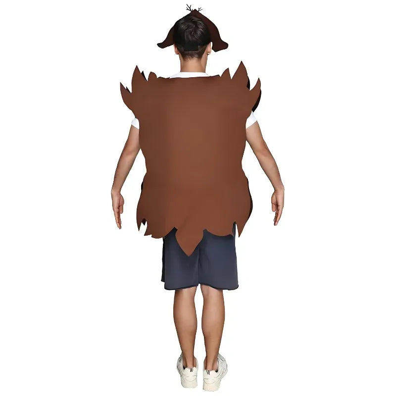 KissICON MULTI / One Size Adult Halloween Funny Costumes Realistic Cuckoo Wall Clock Costume Tropical Cute Dress Up Party Cosplay Roleplay Suit Brown