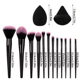 KissICON MULTI Soft Makeup Brush Set 12Pcs Beauty Eggs And