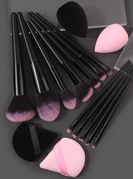 KissICON MULTI Soft Makeup Brush Set 12Pcs Beauty Eggs And