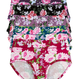 KissICON Multicolor A / UK 22 Comfyplus Soft Midrise Printed Briefs – 5 Pack
