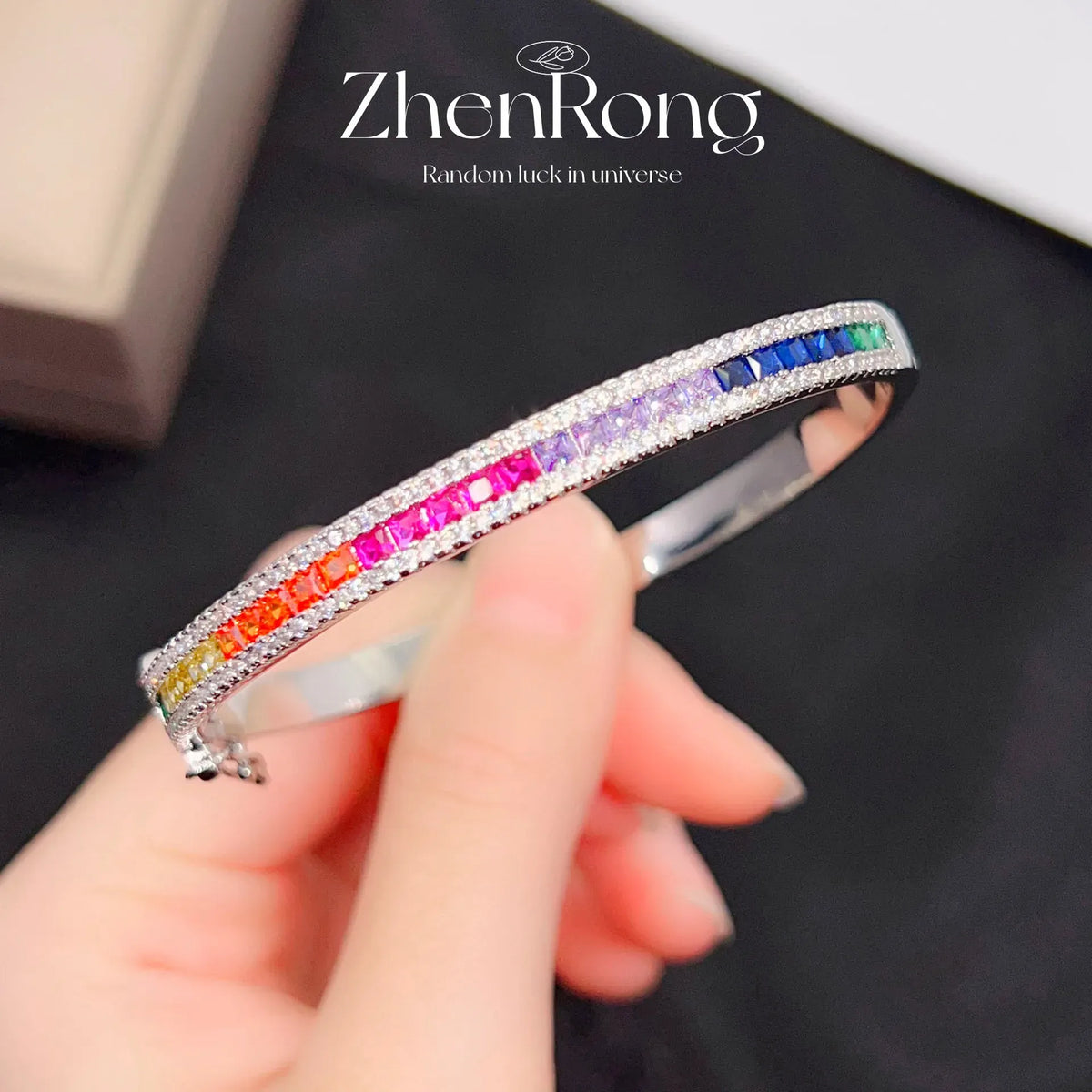 KissICON Multicolor Kissicon S925 Silver Bling CZ Bangles