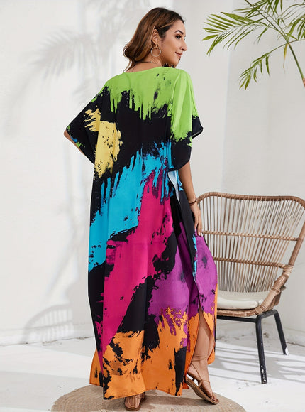 KissICON Multicolor / One-size Curve Tiedye Beach Coverup