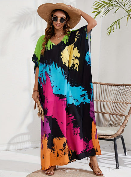 KissICON Multicolor / One-size Curve Tiedye Beach Coverup