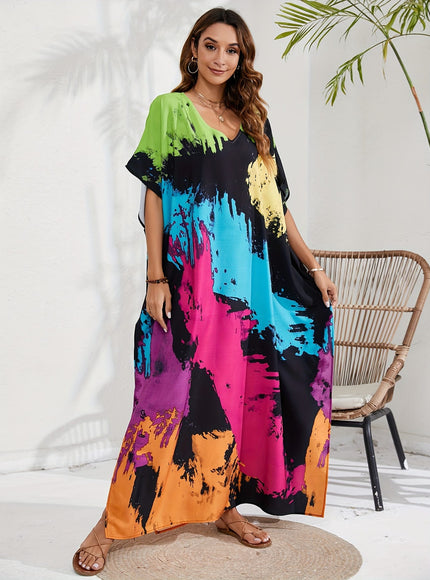 KissICON Multicolor / One-size Curve Tiedye Beach Coverup