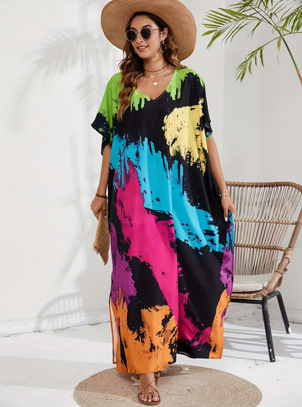 KissICON Multicolor / One-size Curve Tiedye Beach Coverup