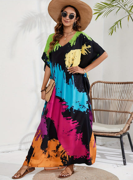KissICON Multicolor / One-size Curve Tiedye Beach Coverup