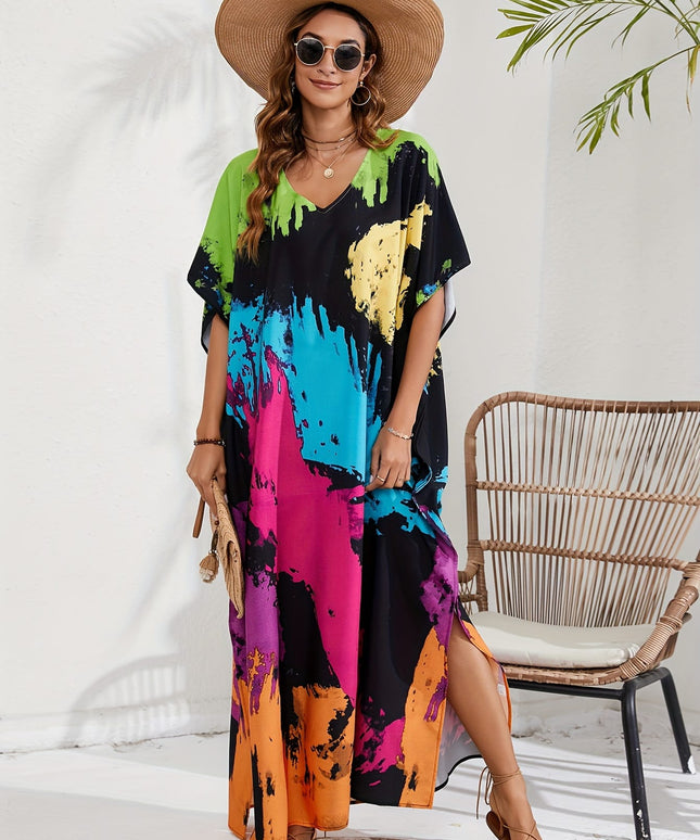 KissICON Multicolor / One-size Curve Tiedye Beach Coverup