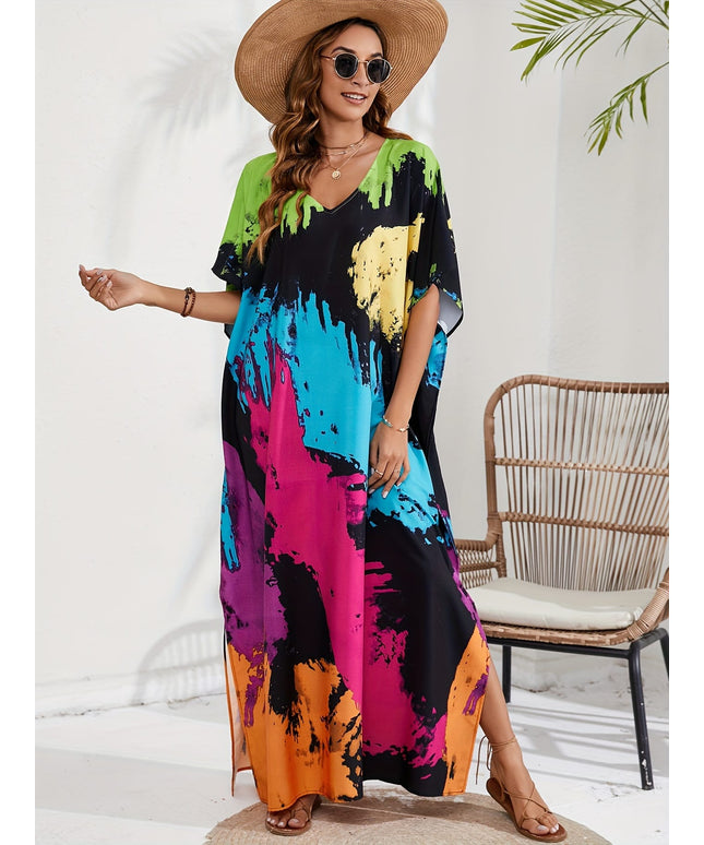 KissICON Multicolor / One-size Curve Tiedye Beach Coverup