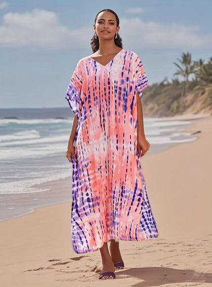 KissICON Multicolor / One-size Quickdry Gradient Curve Beach Coverup – Vacation