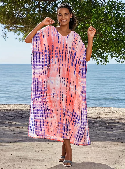 KissICON Multicolor / One-size Quickdry Gradient Curve Beach Coverup – Vacation