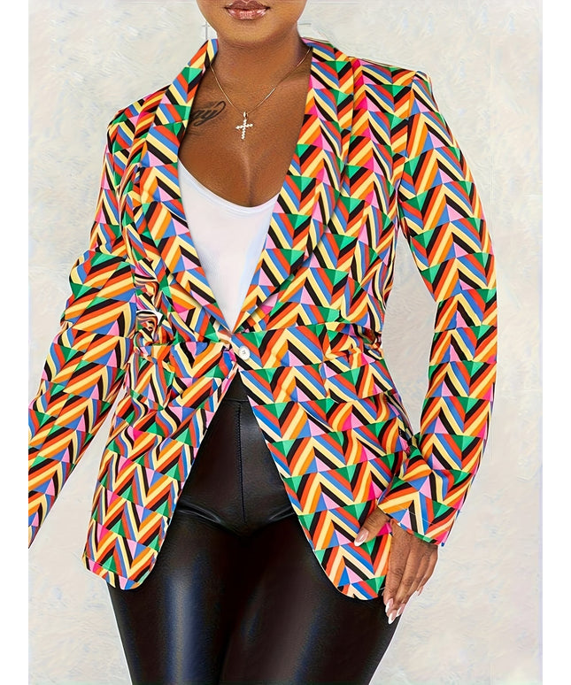 KissICON Multicolor Zigzag Curve Blazer – Chic Springfall