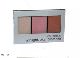 KissICON Multicoloured 3in1 Face Shaper Trio Highlight Blush