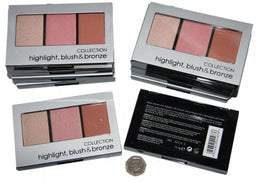 KissICON Multicoloured 3in1 Face Shaper Trio Highlight Blush