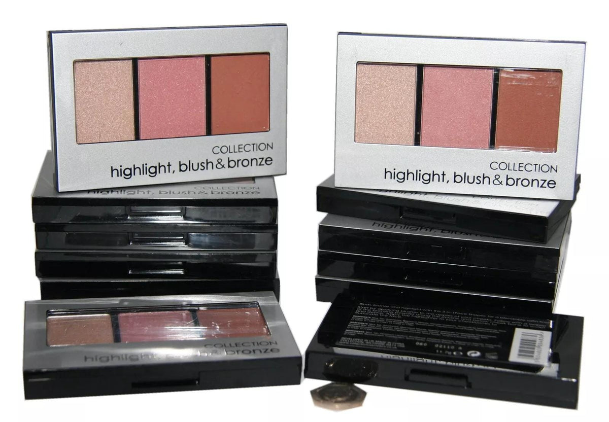 KissICON Multicoloured 3in1 Face Shaper Trio Highlight Blush