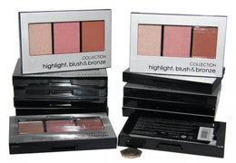 KissICON Multicoloured 3in1 Face Shaper Trio Highlight Blush