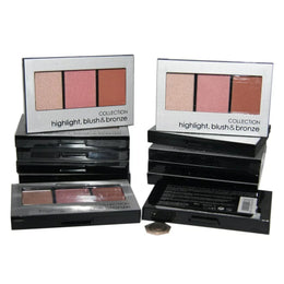 KissICON Multicoloured 3in1 Face Shaper Trio Highlight Blush