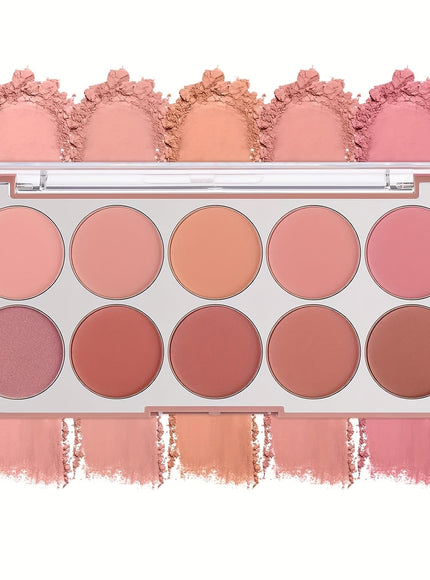 KissICON N# 10color Lightweight Buildable Powder Blush Palette