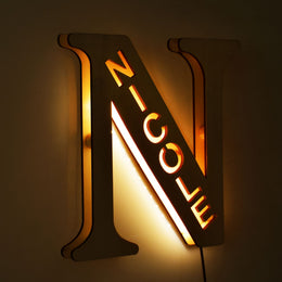 KissICON N Custom LED Name Lamp Personal Gift for Lovers  Family