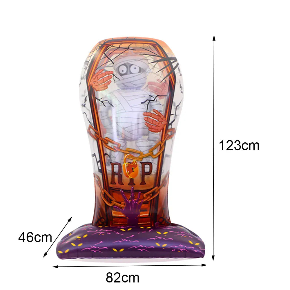 KissICON N / Other Halloween Party Decor Standing Inflatable Aluminum Foil Balloon Ghost Pumpkin Skull Haunted House Tombstone Skeleton Balloon