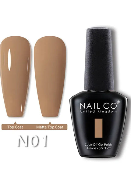 KissICON N01 💋 Nailco 15ml Translucent Gel Polish-Natural Resin Formula