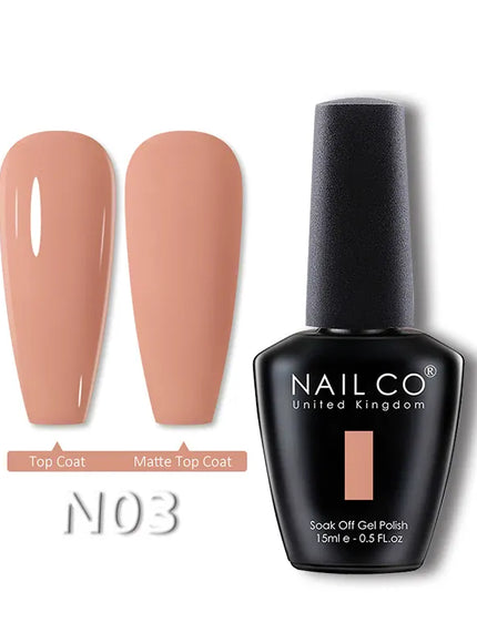 KissICON N03 💋 Nailco 15ml Translucent Gel Polish-Natural Resin Formula