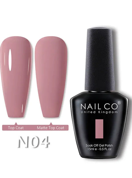 KissICON N04 💋 Nailco 15ml Translucent Gel Polish-Natural Resin Formula