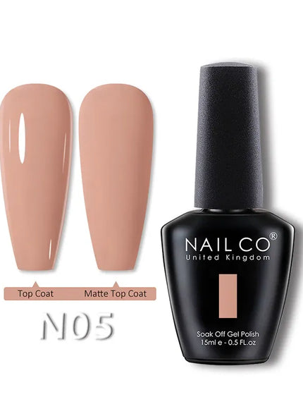 KissICON N05 💋 Nailco 15ml Translucent Gel Polish-Natural Resin Formula